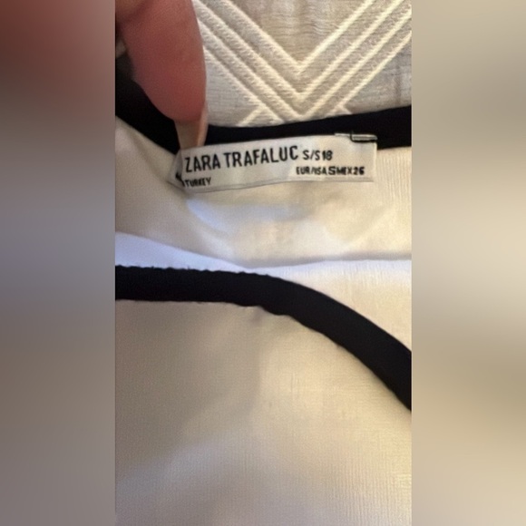 Zara Contrast Trim White Bodysuit - Picture 4 of 4